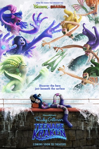 ruby gillman, teenage kraken movie poster 2023