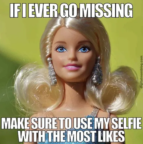 Barbie selfie meme