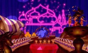 Aladdin Genie puts on a show
