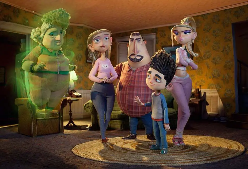 ParaNorman Normans family talking to a ghost