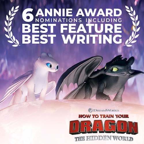 DreamWorks Animation The Hidden World 6 Annie Award nominations