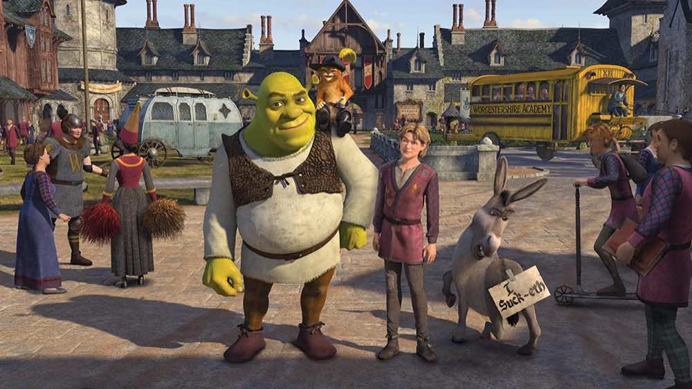 Shrek the Third Shrek, Puss in Boots, Artie, and Donkey