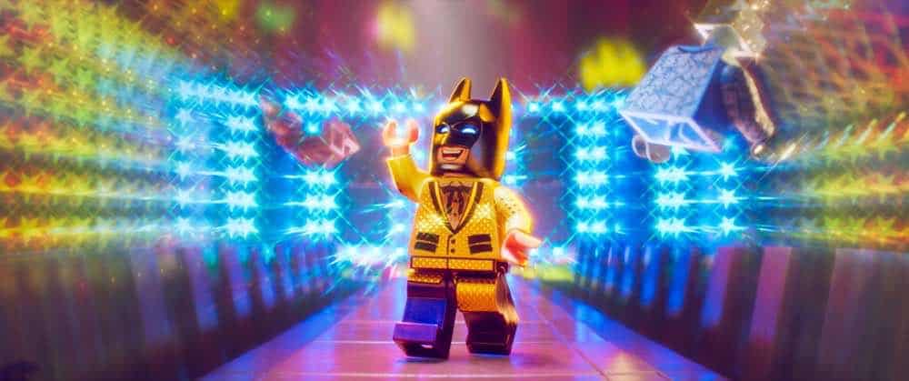 The Lego Batman Movie Batman surrounded by bright lights
