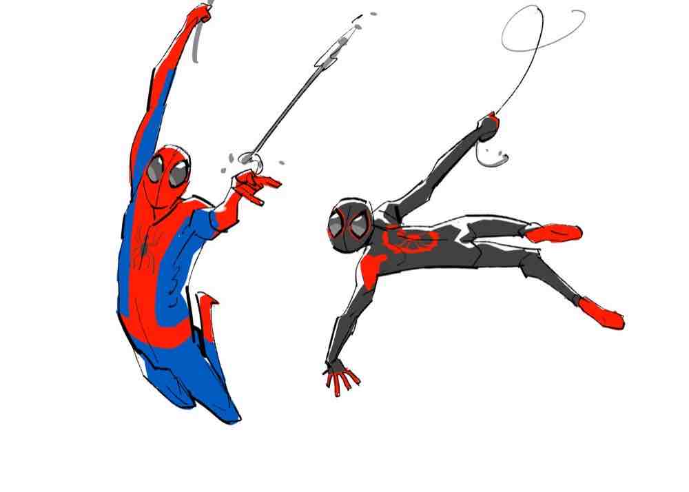 Sony Pictures Animation spider-man drawings