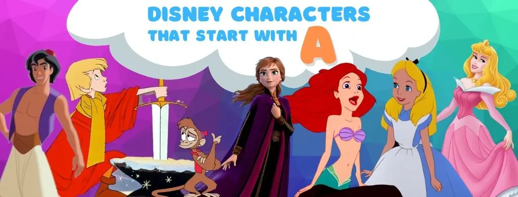 Disney Character names that start with A