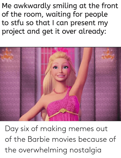 Barbie waving meme