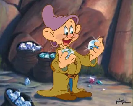 Dopey finds gems in a mine