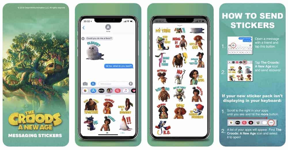 The Croods A New Age iphone sticker app screenshots