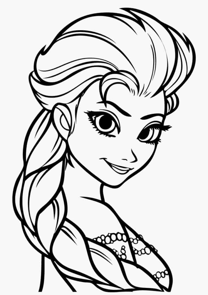 Elsa Frozen Queen coloring page