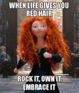 Merida meme embrace your red hair