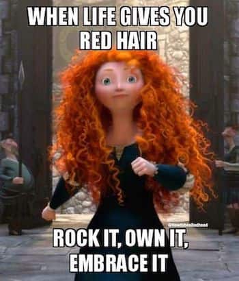 Merida meme embrace your red hair