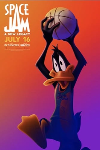 Space Jam A New Legacy Daffy Duck movie poster 2021
