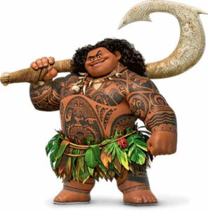 Dwayne Johnson The Rock as Maui in Moana