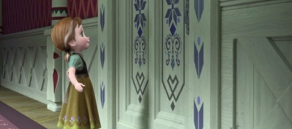 Anna knocking on door and sings Do You Want To Build A Snowman lyrics Frozen