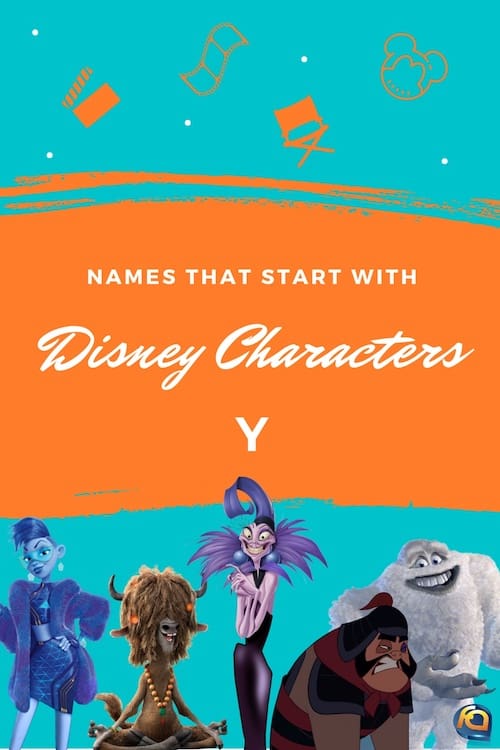 Disney characters start with Y