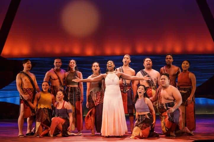 Aida Musical large cast singing on stage