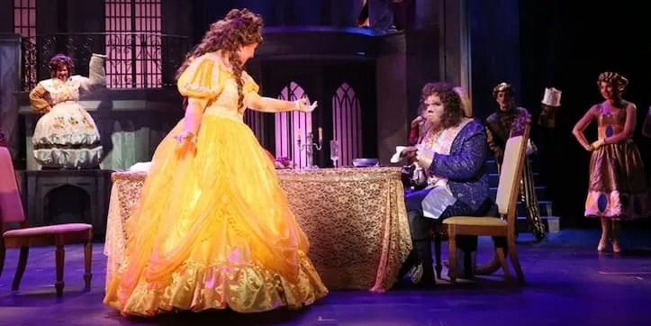 Beauty and the Beast Broadway musical Belle asking Beast to dance
