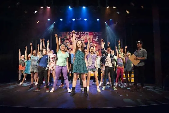 Camp Rock musical cast singing on stage photo