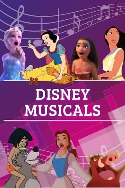 Disney musical movies and broadway shows on stage