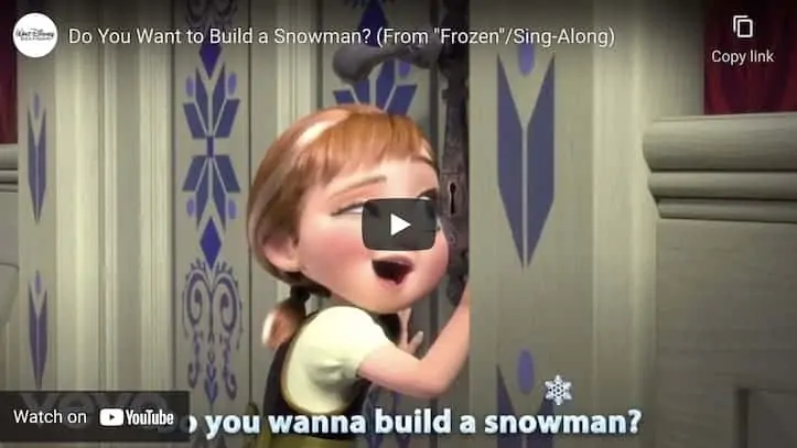 Do You Want To Build A Snowman Lyrics Featured Animation