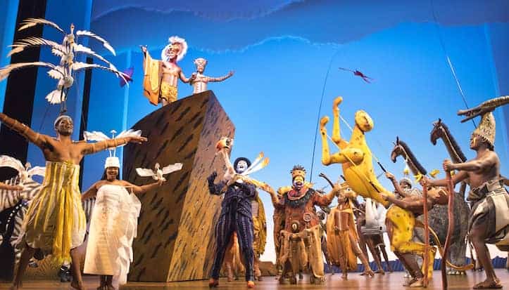 The Lion King musical photo of cast singing on stage