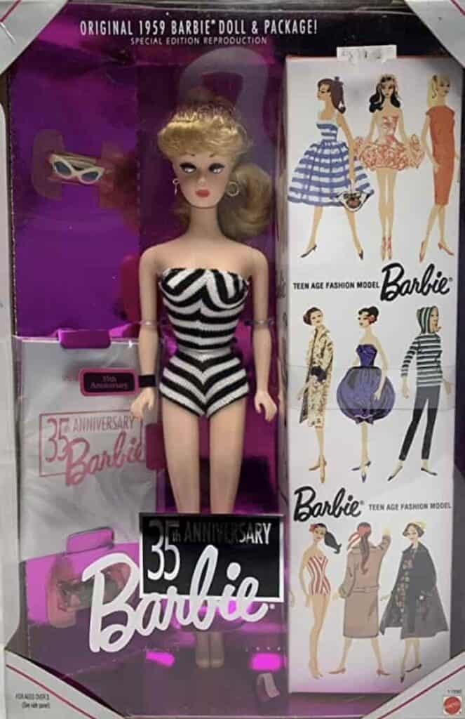 Barbie doll and packaging from 1959
