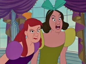 Drizella and Anastasia Tremaine yelling at Cinderella