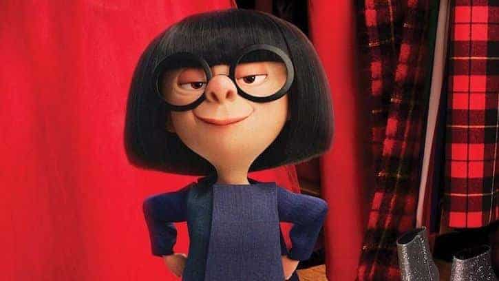 Edna Mode from The Incredibles standing tall with her hands on her hips