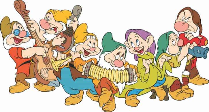 The Seven Dwarfs from Snow White and the Seven Dwarfs film