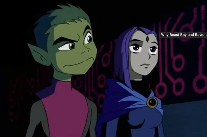 Beast Boy and Raven from Teen Titans