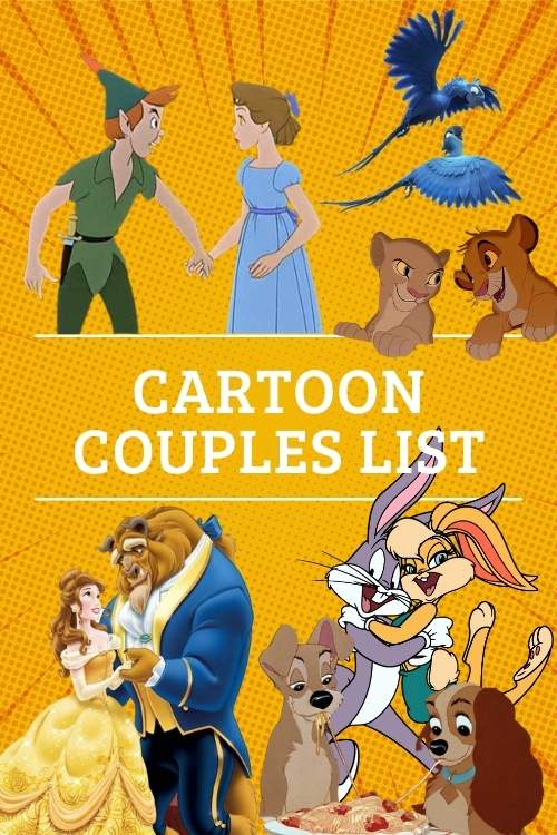 Cartoon couples Pinterest post