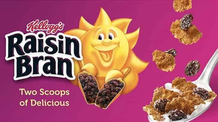 Sunny cereal mascot for Raisin Bran cereal
