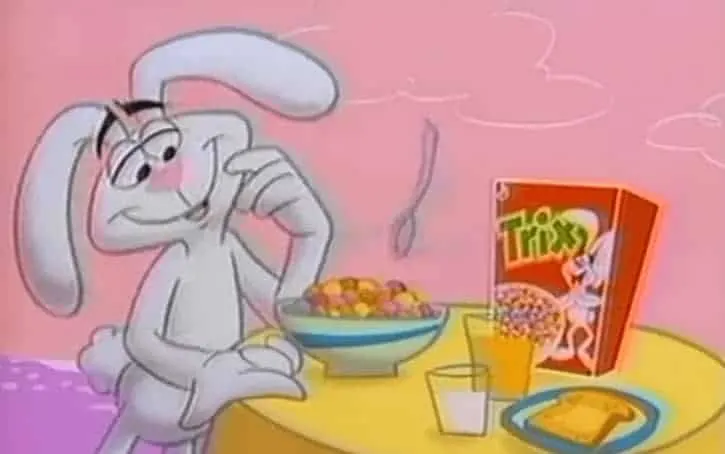 Trix rabbit cereal mascot on Trix