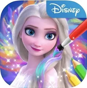 Disney coloring world app icon