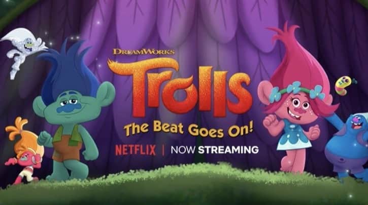 DreamWorks Trolls The Beat Goes On artwork with the Trolls