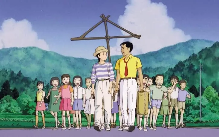 Only Yesterday movie final scene characters walking toward the camera