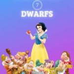 Snow White singing with the 7 Dwarfs