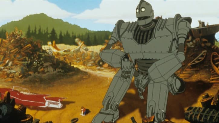 The Iron Giant sitting down with Art