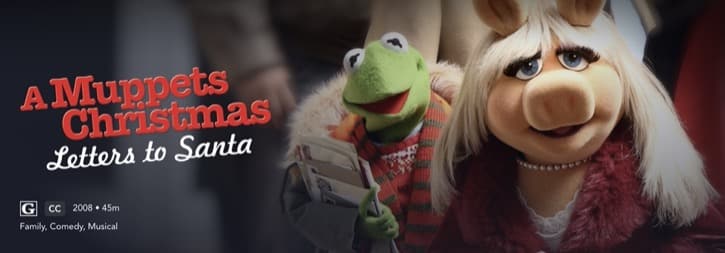 A Muppets Christmas Letters to Santa movie on Disney Plus