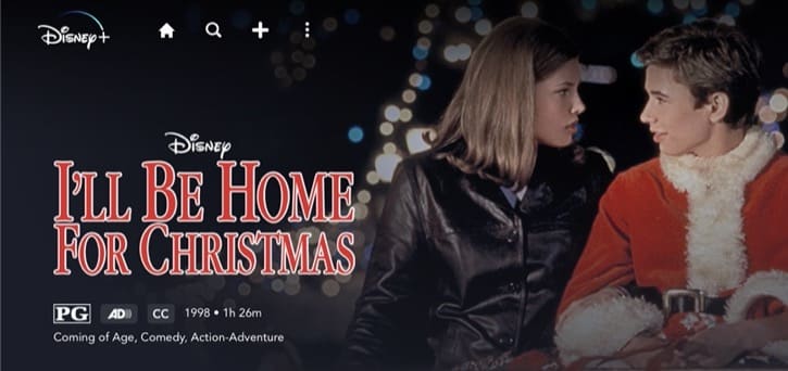 I'll Be Home For Christmas movie on Disney+