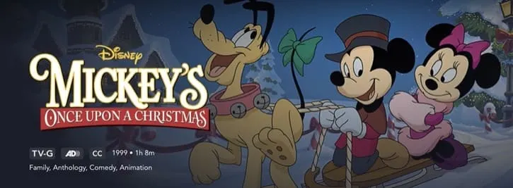 Mickey's Once Upon A Christmas movie on Disney+