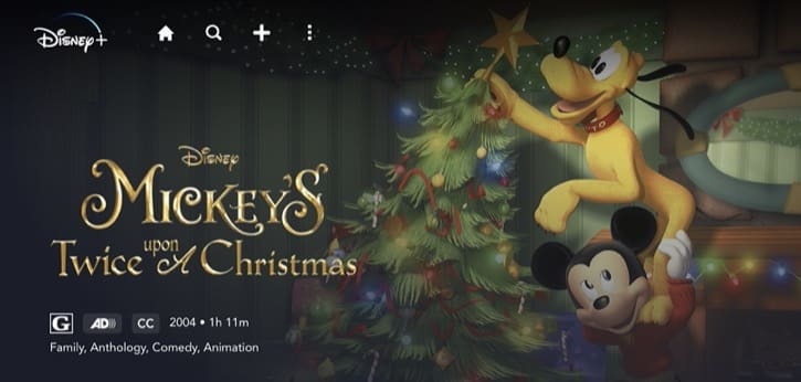 Mickey's Twice Upon A Christmas movie on Disney+