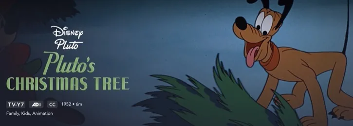 Pluto's Christmas Tree short animated film on Disney Plus
