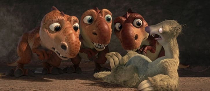 Ice Age Dawn of the Dinosaurs Sid and 3 Dinosaur babies