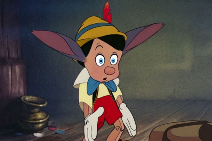 Pinocchio growing donkey ears