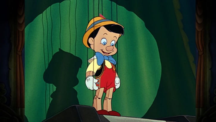 Pinocchio performing his no strings on me routine