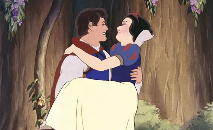 The Prince carrying Snow White in his arms