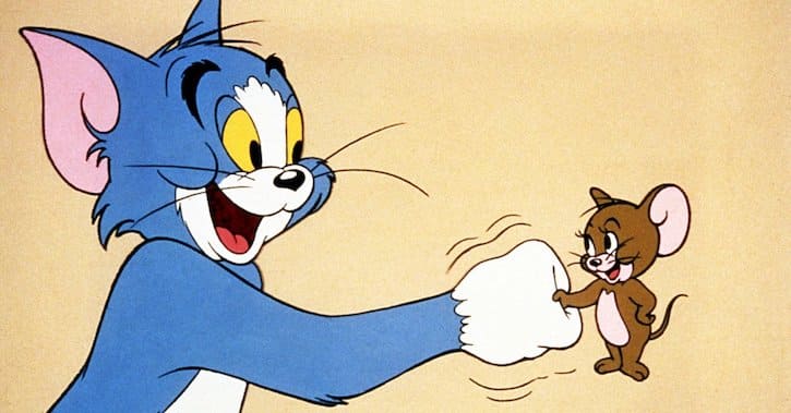Tom and Jerry shaking hands