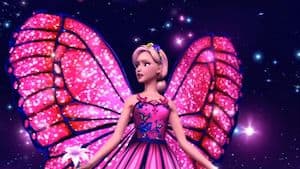 Mariposa Barbie and her big pink wings