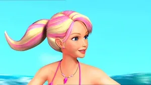 Merliah Summers with a pink and blonde twisted pony tail